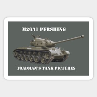 M26A1 Pershing with Toadman logo- white text Sticker